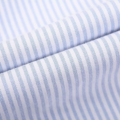 OCHENTA Boys Striped Oxford Easter Dress Shirts Button Down Long Sleeve Kids Casual Cute Rabbit Tops Green 7-8 Years