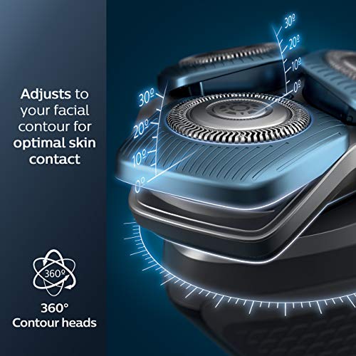 Philips Norelco Shaver 7700, Rechargeable Wet & Dry Electric Shaver with SenseIQ Technology, Quick Clean Pod, Charging Stand and Pop-up Trimmer, S7782/85 for Unisex Adult