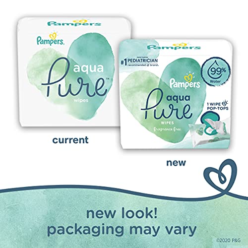 pampers aqua pure baby wipes 56 ct OLD