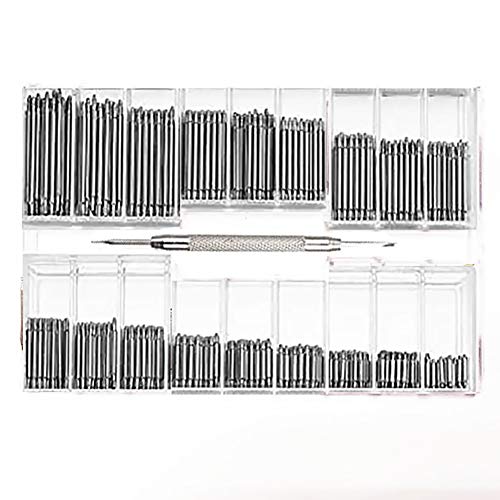 Aokelily 360pcs Spring Bar Tool Kit, includes 18 Sizes of Stainless Steel Link Pins (10mm - 27mm), Aluminum Alloy Spring Bar Tool for Strap Replacement and Watch Pin Removal (18 Sizes)