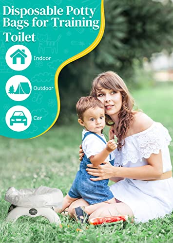 Newnice 30 Packs Disposable Liners with 200ML Absorbent Pads, Portable Travel Bags Compatible with OXO Tot 2-in-1 Go Potty, Training Liners Fit Most Chairs for Kids, Toddlers