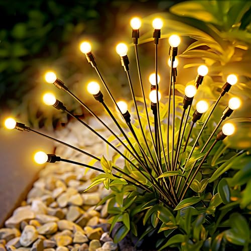 PATIOPIA Solar Garden Lights,Halloween Decorations Outdoor Lights 20 LED Firefly Garden Lights,Solar Lights for Outside,Solar Lights Outdoor Waterproof for Halloween,Christmas,Yard,Patio(Green)