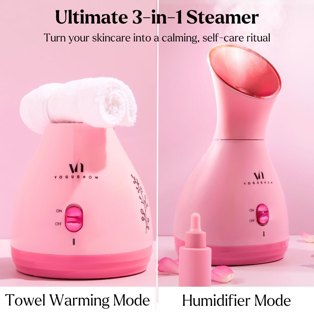 Facial Steamer Spa Gifts with Complimentary 17 Skin Care Tools | Face Steamer Gift Set for Women with Towel Warmer & Humidifier Mode| Self Care Gifts for Women, Spa Gifts, Womens Christmas Gifts