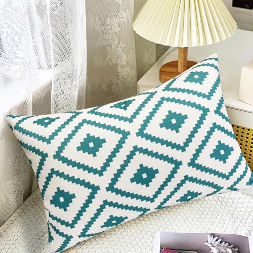 Decorative Throw Pillow Covers 18x18 Inch Orange Pillow Covers for Couch Sofa Living Room Bedroom car,Farmhouse Outdoor Throw Pillow Cover,Modern Geometric Linen Square Throw Pillow Case Set of 4