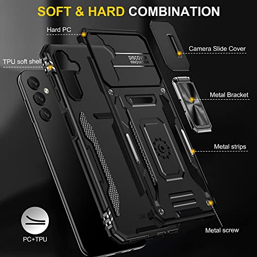 PASNEW for Samsung A71 5G Phone Case,Magnetic Ring Kickstand Camera Cover Slide Military Double Armor Rugged Heavy Duty Full Body Shockproof Shell Protective Galaxy A71 5G Phone Case,Green