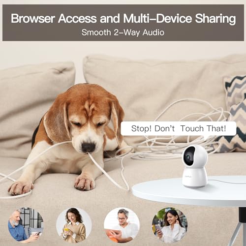 LAXIHUB Indoor Security Camera,5MP Pet Camera with Phone App,2.4G/5G WiFi Cameras for Home/Dog Pan Tilt,24/7,2-Way Talk, Human Detection, Motion Tracking,Auto Tracking,Night Vision,Local Storage