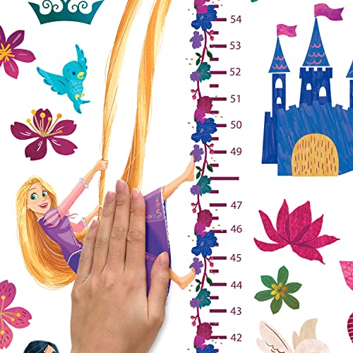 RoomMates RMK5169GC Disney Princesses Growth Chart Peel and Stick Wall Decals, Orange, Yellow, Green, Blue, Purple, Pink, Black, Brown, Beige