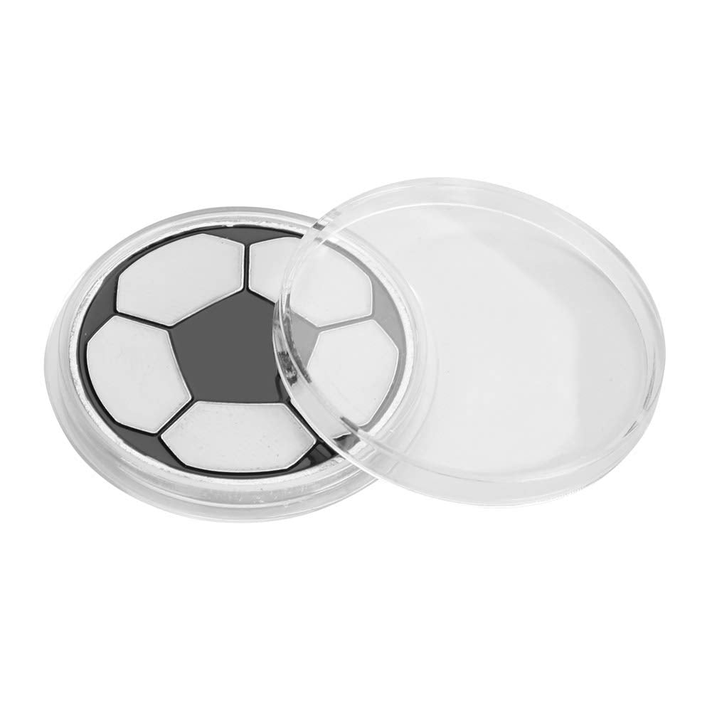 VGEBY1 Football Coins, Alloy Flip Coin Soccer Referee Coins with Case for Pick Side