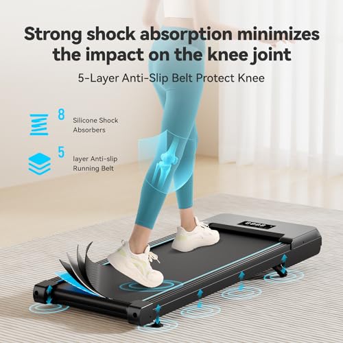 Walking Pad with Auto Incline, Under Desk Folding Treadmill with Remote Control and LED Display for Home Office, 2.5HP Portable Walking Jogging Running Machine, 300 LB Capacity