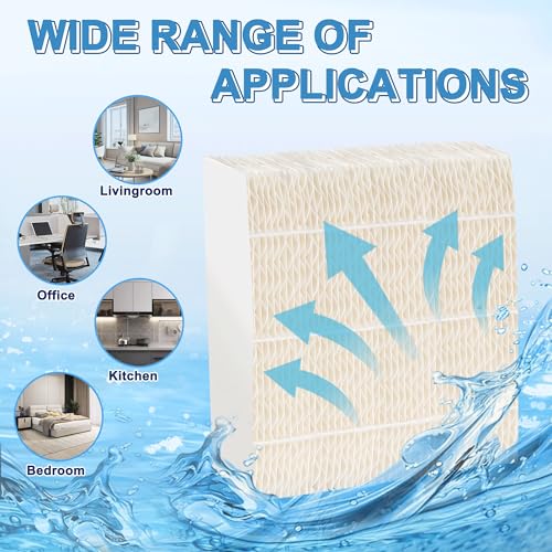NISHCON 1043 Humidifier Wick Filters Replacement for Aircare EP9800 EP9500 EP9700 EP9R500 EP9R800 821000 826000 826800 831000 and Bemis Space Saver 800/8000 Series Pack of 2