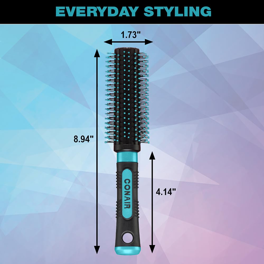 Conair Salon Results Round Brush - Blow Dryer Brush - Blow Drying brush - Hairbrush for Blow Out - Nylon bristles