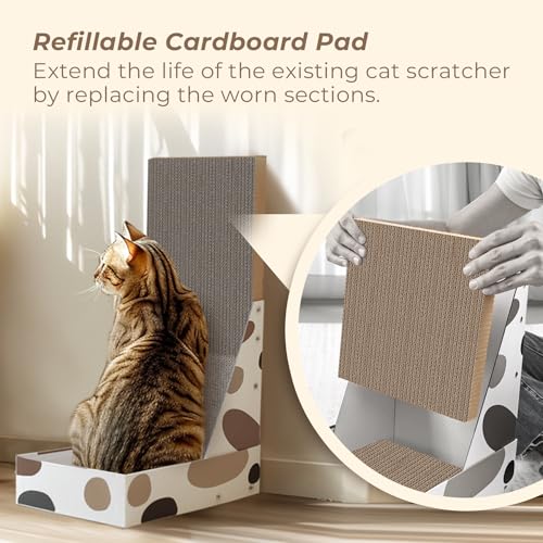 ComSaf Cat Scratching Board Refills(3 Pack), Replacement Cat Scratch Pad with Accessory Bag