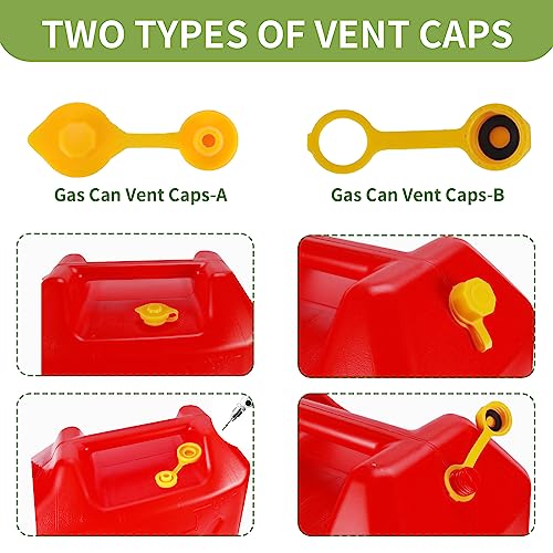 Gas Can Spout Replacement, Anti-Spill Gas Can Nozzle Replacement, 2-Kit Gas Can Spouts No Leaky, Upgraded Replacement Gas Can Spout with Flexible Nozzle, Gas Can Vent, Fit for Most 1/2/5/10 Gal Can