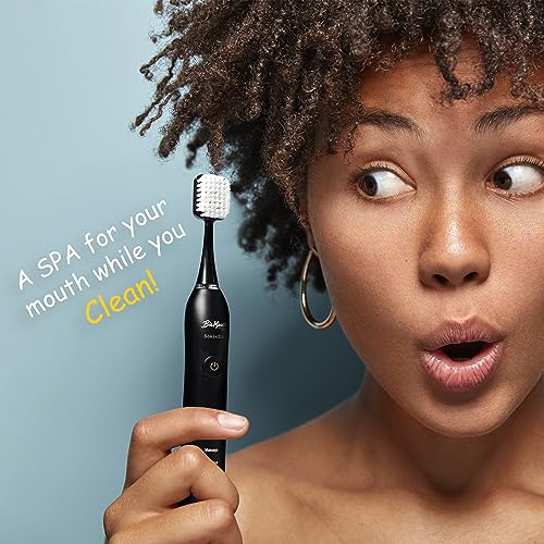 Big Mouth 2.0 Sonic Electric Toothbrush (Black) | High-End Quality Sonic Toothbrush for Adults with Extra Brush Head