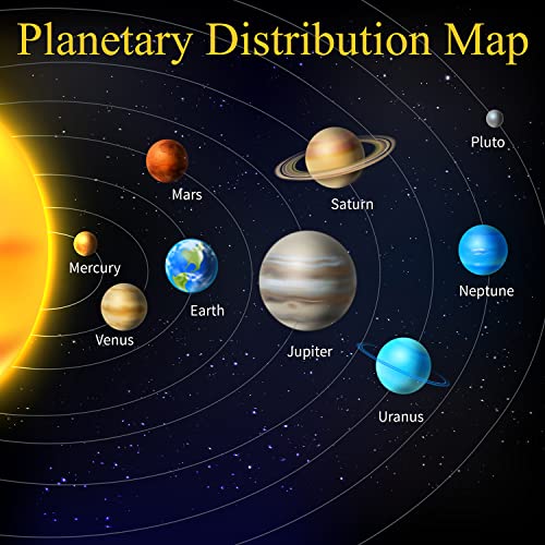 47PCS Solar System Model Foam Ball Kit Includes 10 Sizes Polystyrene Spheres Balls, Bamboo Sticks, Blank Toothpick Flags, Brushes, Paint Tray Palette for School Science Projects