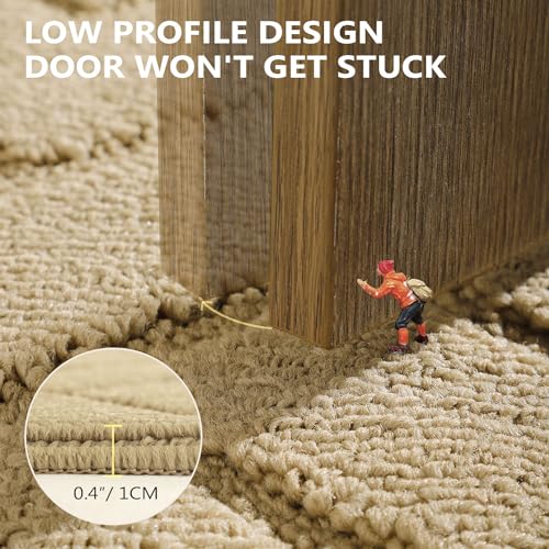 hicorfe Hallway Runner Rug,2ft x3ft Small Non Slip Rubber Bakcing Area Rug,Front Back Door Mat Washable Inside Floor Runner Mat for Entryway,Kitchen,Laundry,Patio,Bedroom(Navy Blue)