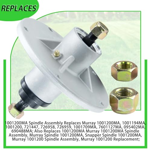 NICHEFLAGE 1001046 Spindle Assembly (Heavy Duty) Replaces 492574MA 092574 94129MA 1001200MA 1001200 1001194MA 721447 726958 726959 7601127MA for Murray 38'' 40'' 42'' 46'' 52'' Lawn Tractors