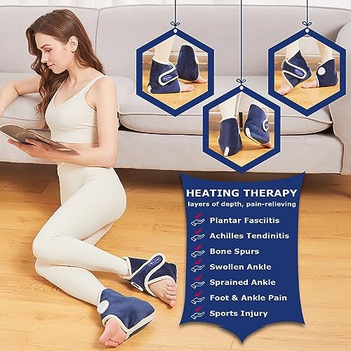 CAMECO 1 Pair Heating Pad for Feet, Foot Heating Pad for Feet Neuropathy, Heated Foot Wraps for Pain Relief, Heated Foot Braces for Plantar Fasciitis | 0-90Min Auto-Off | One Size Fits Most