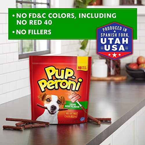 Pup-Peroni Dog Treats, Lean Beef Flavor, 22.5 Ounce, Made with Real Beef, 90% Fat Free, No Red 40 or Fillers