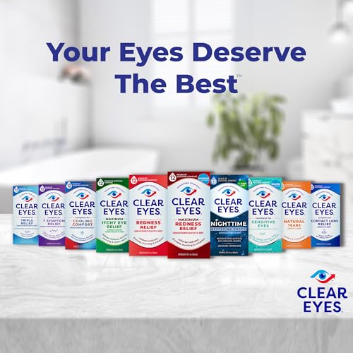 Clear Eyes Contact Lens Relief Eye Drops, 0.5 Fl Oz