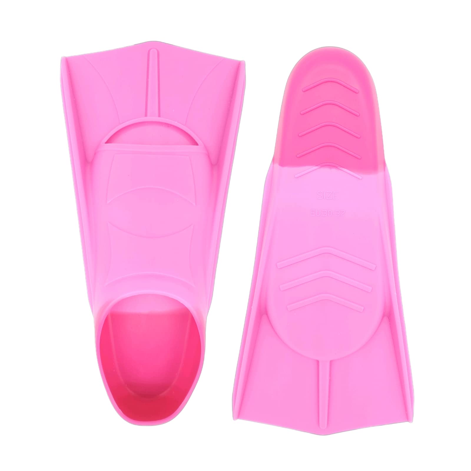 Gugmoy Kids Swim Fins,Comfortable Silicone Flippers for Swimming and Diving,Size Suitable Beginners Kids Girls Boys Adults (X-Small, Rosered/DarkPink)