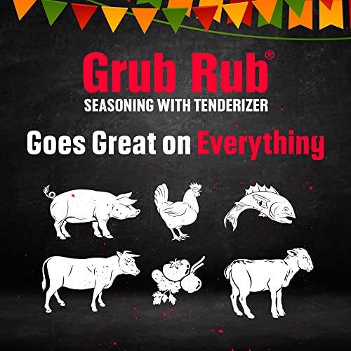 Grub Rub BBQ Blend – Award-Winning Seasoning Family Recipe For Smoking & Grilling Moist, Tender, Juicy Meats - Pork, Steak, Brisket, Seafood, Veggies & More