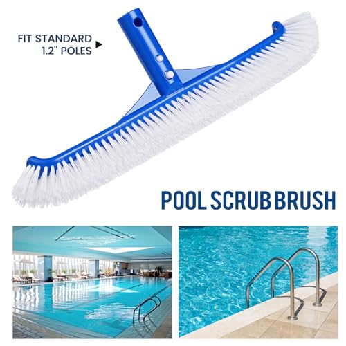 Pool Skimmer - Pool Skimmer Net with 5 Section Adjustable Telescopic Aluminum Pole, 25''- 64'', Pool Net Skimmer Rake with Ultra Fine Mesh , Pool Leaf Skimmer for Swimming Pools, Spas, Hot Tubs