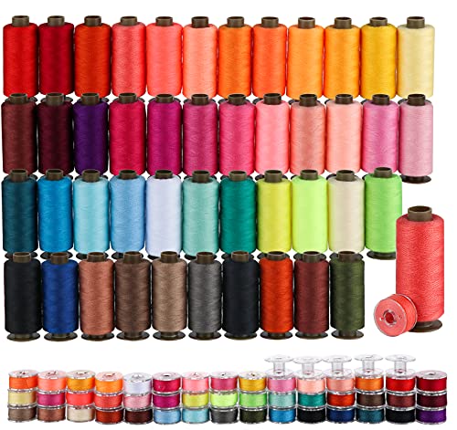 ilauke 72 Pcs Sewing Thread 700 Yards, 36 Colors Prewound Bobbins Thread for Sewing, Polyester Sewing Machine Threads for Brother Singer Janome with Sewing Supplies