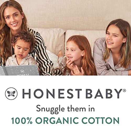 HonestBaby 4 Piece Pajamas Sleepwear PJs 100% Organic Cotton for Infant Baby and Toddler Boys, Girls, Unisex, Grey Plaid, 12 Months