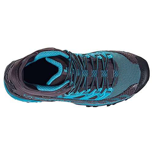 La Sportiva Womens Ultra Raptor II Mid GTX Hiking Boots, Carbon/Topaz, 5.5-6