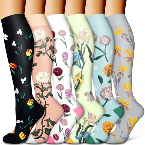 COOLOVER Compression Socks for Women and Men - Best for Circulation, Running, Athletic, Recover, Nurse, Travel