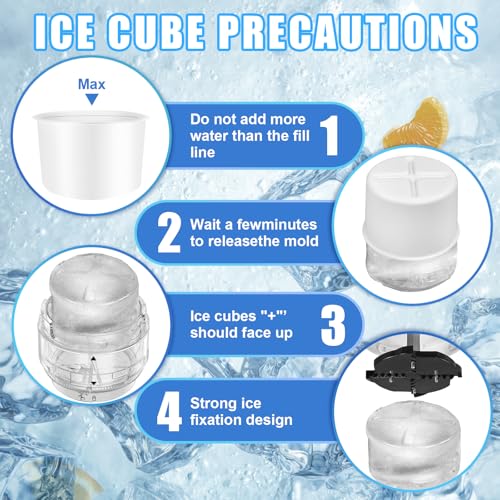 Shaved Ice Attachment for KitchenAid Stand Mixers with 8 Ice Molds, Ice Shaver Attachment, Snow Cone Attachment/Maker with Coarse and Fine Blades