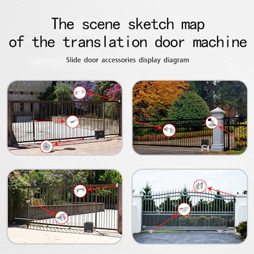 Slide Gate Guide L-Shape Bracket with Nylon Roller DORTIMATE KJ03A Adjustable Dual Nylon Rollers Sliding Gates Guide Roller (1.12 lbs)