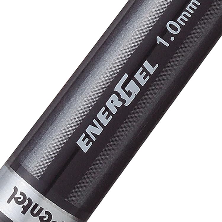 Pentel EnerGel NV Gel Ink Pen, 1mm, Barrel, Black Ink, Dozen (BL30A)