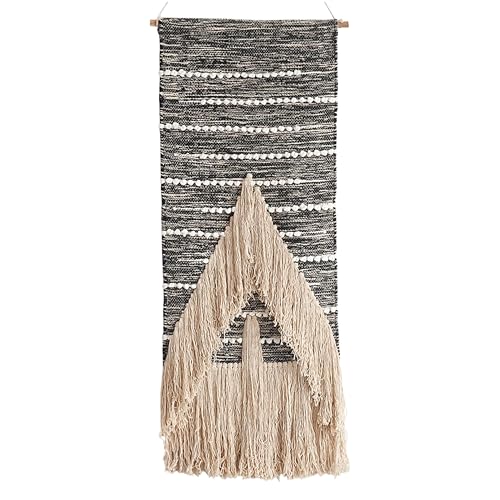 Decorful Handcrafted Macrame Wall Hanging 18" x 40" - Large Boho Wall Art Tapestry - Woven Wall Decor for Living Room, Bedroom - Bohemian Home Decoration with Natural Cotton Fiber