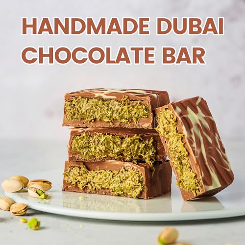 Fimary 1 Pc Chocolate Bar Mold Deep Dubai Break Apart Candy Molds Thick Stuffed Silicone Molds for Filling Knafeh Pistachio Chocolate Bar and Wax Melts Large (Pyramid Shape)