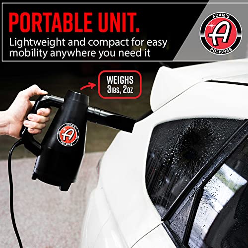 Adam's Polishes Mini Air Cannon - Handheld High Powered Filtered Car Wash Dryer Blower| Dry Before Car Cleaning, Car Detailing, Car Wax, or Ceramic Coating | Auto Tool Kit Gift Boat RV Motorcycle