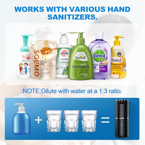 Automatic Foaming Soap Dispenser Foaming Hand Sanitizer Touchless Soap Dispenser Rechargeable with Sensor for Bathroom Kitchen 13.5oz/380ml