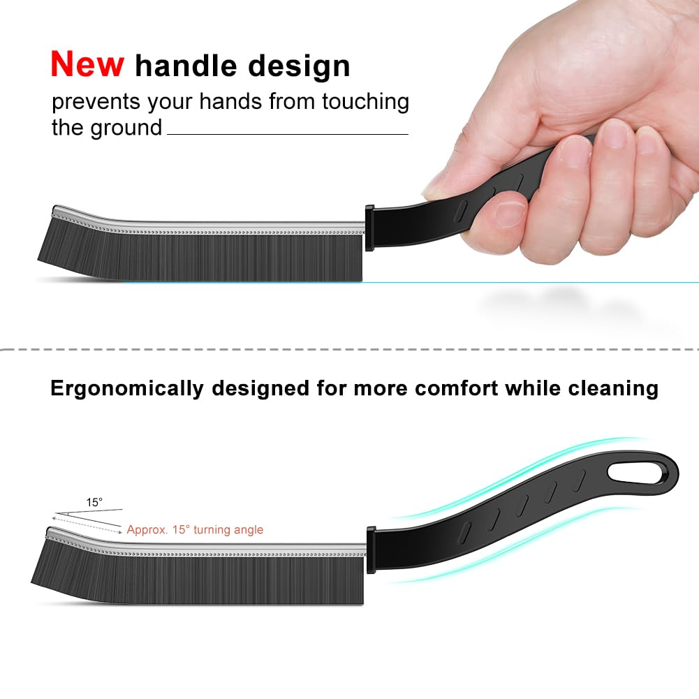 Hard Bristle Crevice Cleaning Brush, Gap Cleaning Brush, Small Cleaning Brush, Grout Brush, Kitchen Brush, Bathroom Crevice Brush for Toilet, Home, Bathtub, Sink, Household, Window - 3 Pcs