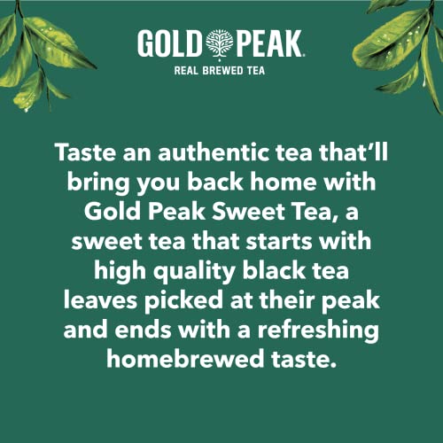 Gold Peak Sweetened Black Iced Tea Drink, 16.9 fl oz, (Pack of 6)