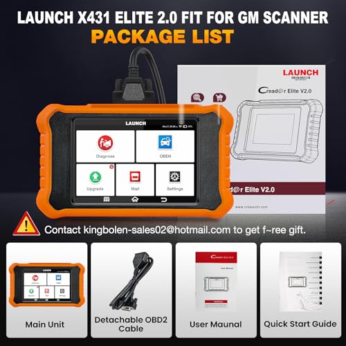 2024 LAUNCH Creader Elite V2.0 fit for GM Bi-Directional Scan Tool, All Reset Full System Diagnostic Scanner, AUTOVIN, Full OBD2 Code Reader for Buick/Chevrolet/Cadillac/GMC, Lifetime Free Update