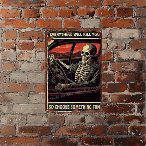 MUYIASER Metal Signs You don't stop fishing when you get old you get old when you stop fishing Sign Vintage Signs Retro Aluminum Tin Sign for Kitchen Office Home Bar Coffee Decor 8x12 Inches