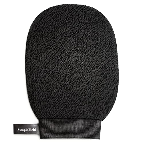 SimpleField Korean Exfoliating Mitt for Remove Dead Skin. 100% Viscose Deep Kessa Exfoliating Glove for Body Scrub, Keratosis Pilaris and Self Tanning. Easily Smooth Skin Surface. (1 Piece)