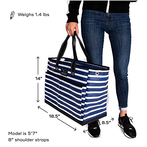 SCOUT BJ Bag - Large, Utility Tote Bag for Women, Nurses, Teachers and Moms with Zipper & 4 Exterior Pockets for Organizing.