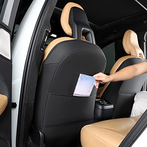 TAIKOO Seat Back Protectors Compatible with Volvo XC90 XC60 S90 S60 V90 V60，Back Seat Cover for Kids Reduce Damage to Seats Caused by Footwear Black Set of 2