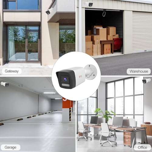 Anpviz 5MP 8CH Bullet PoE Security Camera System Outdoor, 100ft Smart Color Night Vision, Human/Vehicle Detection, 4X 5MP@20fps 114° FOV IP Camera with Audio, 4K 8 Channel PoE NVR, 2TB HDD(H Series)