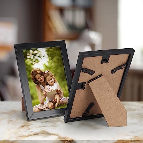 Hoikwo 18 Packs 3.5x5 Small Black Multi Picture Frames Set for Family Photos, Artwork, Light Weight Bulk 3.5 by 5 Frames Pack for Wall Hanging and Table, Stylish Picture Frames