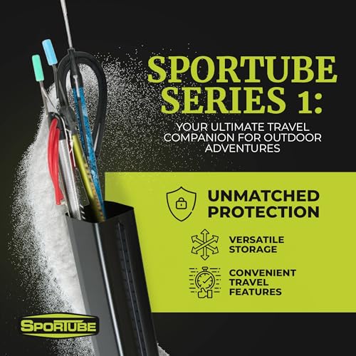 Sportube Protective Travel Ski Case, Lightweight & Lockable w/Easy Pull Handle, Series 1