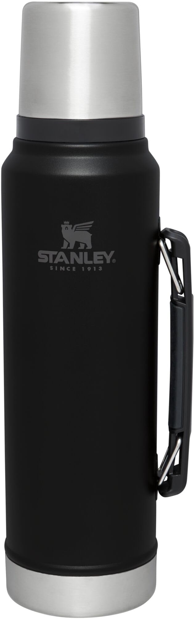 Stanley Classic Vacuum Insulated Wide Mouth Bottle - Matte Black - BPA-Free 18/8 Stainless Steel Thermos for Cold & Hot Beverages - 1.1 QT