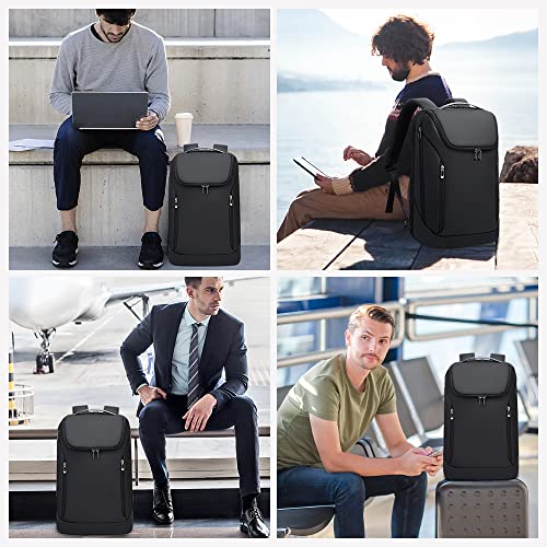 BANGE Business Smart Backpack Waterproof fit 15.6 Inch Laptop Backpack with USB Charging Port,Travel Durable Backpack